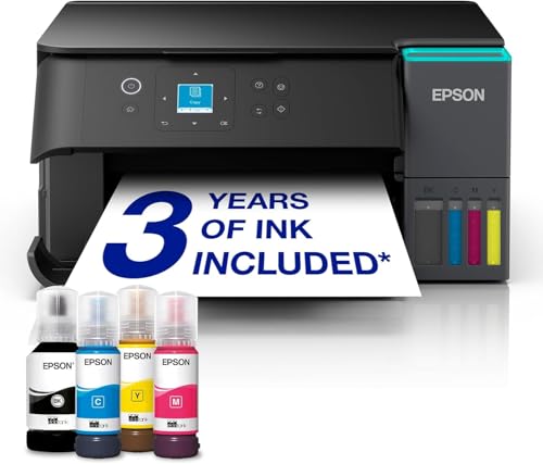 Epson EcoTank ET-2950 Ink Tank Printer | Busy Home Use | Wireless | A4 | Print, Copy, Scan | 3.7cm LCD Screen | Double-Sided Printing | Includes up to 3 Years of Ink