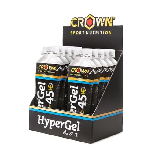 Crown Sport Nutrition HyperGel 45 | Gel Energético con 45 g de Carbohidratos en Ratio 1:0,8 + Sodio (165-400 mg) | Sin y con cafeína (80 mg/gel) | Textura fluida | Certificado Informed-Sport