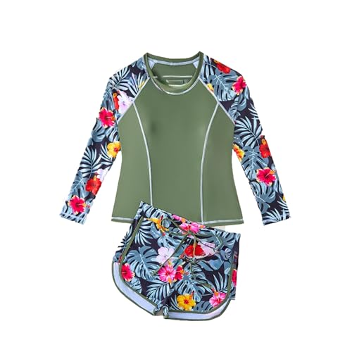 Maillot de bain à manches longues UV Rash Guard Aztèque pour femme