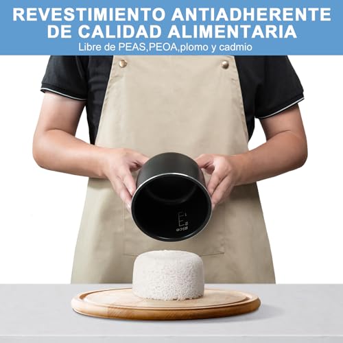 Miniatura 6 de Bear Arrocera 2 Tazas Sin Cocer, 1.2l Arrocera Pequeña Con Recubrimiento Antiadherente, Sin Bpa, Mini Arrocera Portátil, Un Botón Para Cocinar Y Mantener Caliente, Blanco
