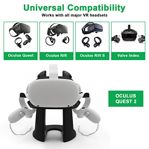 Nexigo Vr Stand With Controller Holder For Oculus Quest, Vr Headset Display And Controller Mount Station For Oculus Quest 1/2, Oculus Rift S, Oculus Rift, Black #TOP1