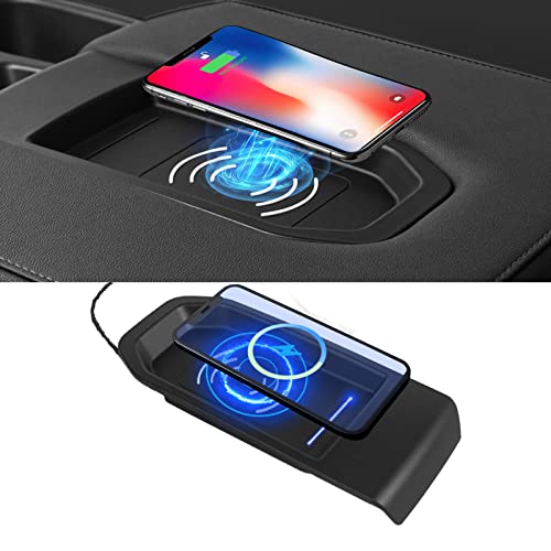 Xipoo Wireless Charging Tray Compatible with Chevy Silverado 2022-2024 Car Wireless Charger Pad Replacement for 2022-2024 GMC Sierra 1500 2500HD 3500HD Accessories