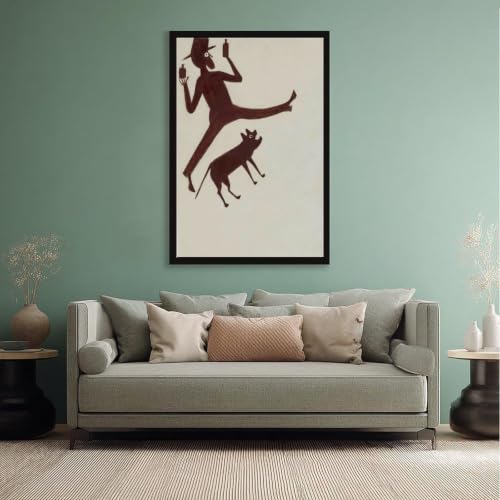 Impression Man Drinking With Dog Bill Traylor décoration murale pour mur vide
