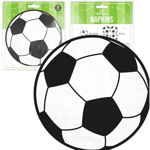 Runde Servietten * FUSSBALL * als Deko für Kindergeburtstag und Mottoparty | 33x33cm, 10 Stück | Fußball Soccer Kinder Papierservietten Servietten Tischdeko Runde Servietten * FUSSBALL * als Deko für Kindergeburtstag und Mottoparty | 33x33cm, 10 Stück | Fußball Soccer Kinder Papierservietten Servietten Tischdeko