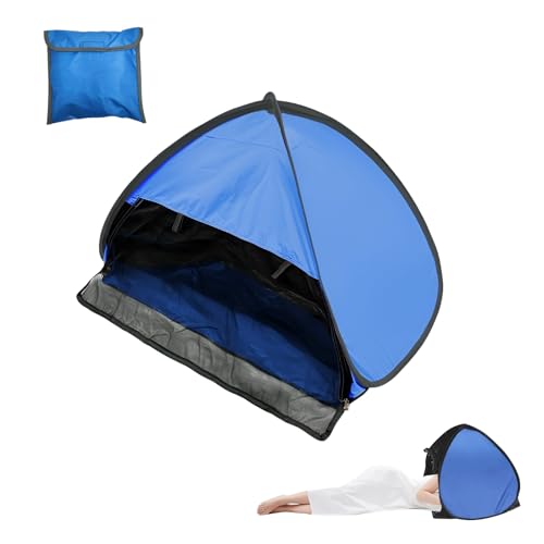 Pop Up Beach Tent – SPF 50+ Headrest Tent Mini Sun Shelter for Face, Kids & Pet, Portable UV Shade Canopy with Storage Bag, Quick Setup for Beach, Camping, Picnic, Travel (Navy Blue)
