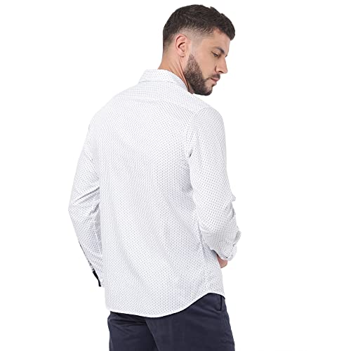 Image of Arvind AD Men White Slim Fit Shirt