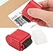 2PCS Confidential Roller Stamp, Identity Theft Protection Roller Stamp Ink Roller Identity Protection Address Stamp Personal Privacy (Red S)