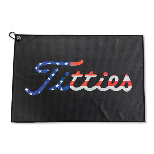 K9King Funny Golf Microfiber Towel - Premium Towel for Golf Bags with Clip Holder - Ideal Golf Accessories for Men and Women - Golf Club Bag Accessories for a Fun Golfing Experience (USA)