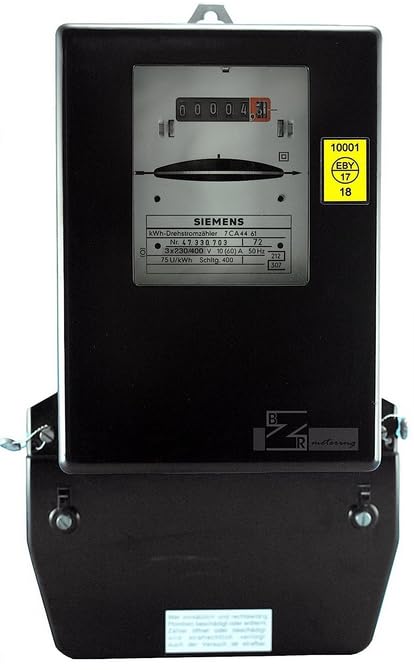 Drehstromzähler 10(60) A geeicht (zugelassen) mit Rücklaufsperre (max. 41,4 kW) von Prüfstelle EBY17