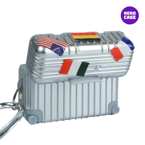 NERDCASE - Capa, Case de Silicone Mala com Adesivos Compatível Com AirPods Pro 1 e 2