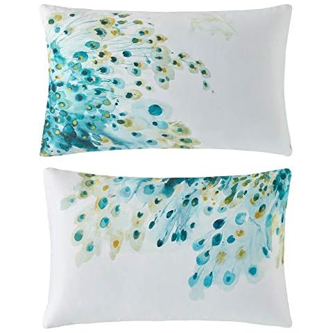 Voyage Maison Wimborne Peacock Teal Blue Multi Duvet Cover Set: 100% Cotton Sateen (Standard Pillowcase Pair: 50cm x 75cm) Cover