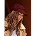 Women’s Newsboy Cap Wool Blend Retro Solid Color Girls Fashion Gatsby Cabbie Visor Beret Hat Wine