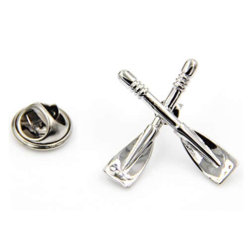 Paddles Oars Crew Rowing Brooch Lapel Pin