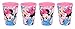 Theonoi - 4 bicchieri per bambini, 260 ml/a scelta: Minni, My Little Pony, Frozen, Paw Patrol, Sofia la Principessa, in plastica senza BPA, regalo per bambina Minnie Mouse
