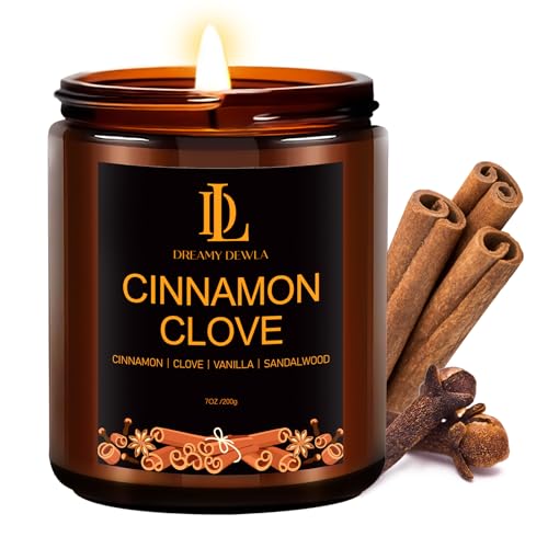 Fall Candle | Cinnamon Clove Scented Candle -...