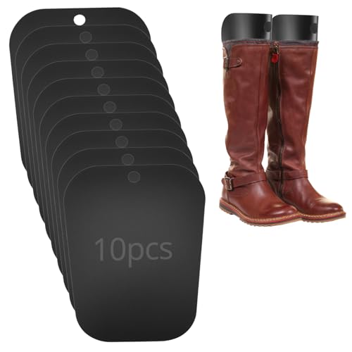 QWORK® 10 Pack Boot Shaper Inserts, 12 Reusable Shoe Trees for Tall Boots, Prevents Bending & Creasing, for Women and Men