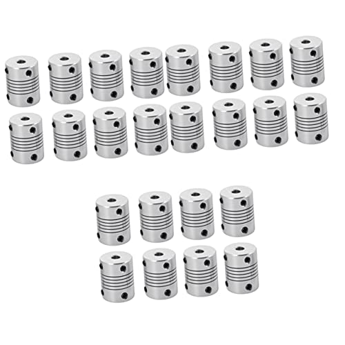 Coupling Step Motor 24 Pcs Thimble Step Motor Bellows Coupling Flexible Drive Coupling Winding Step Motor Aluminum Alloy Step Motor Stepper Motor Stepping Winding Step Motor #TOP16