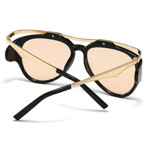 Lunettes de soleil géométriques en métal élégantes et durables - 4