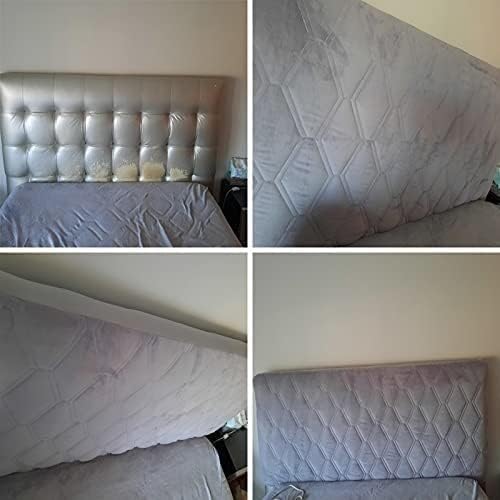 Headboard Bed Cover Thickened Quilted Headboard Slipcover King Size Double Single Elastic Bed Headboard Protective Cover Dustproof Headboard Cover (Color : A, Size : 120cm(47 inch))