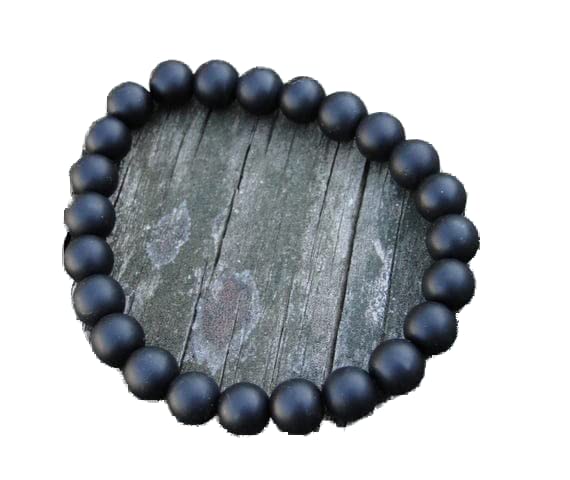 Bracelet anti-stress onyx noir mat 8mm LKBEADS pour la sérénité