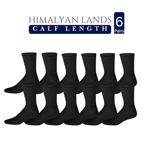 Image of Pure Cotton And Smell Free Men & Women Regular Formal Black Calf length combo Socks Anti-Slip | Sweat Absorbent | School socks | office socks | Sports | Running & Hiking