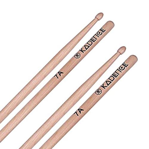 Image of Kadence MW7A-C Jamming Series Drumsticks Combo | Pack of 2 | 7A Size Maple Wood | Acorn Tip with Smooth Matte Finish | Pair Weighs 62 g | Natural