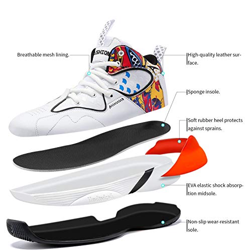 Tênis de basquete infantil Wetike cano alto tênis para uso ao ar livre durável tênis esportivo (cria