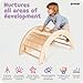 GROWGO Climbing Arch for Toddlers, Multiuse Montessori Climber, Toddler Rocker, Wooden Balance Board, Toy Storage, Easy to Assemble Play Gym - Detailed Guide Included, Perfect for Active Play