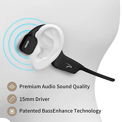 Mairdi Bone Conduction Headphone Bluetooth With Mic, Upgraded Open-Ear Wireless Headphone, With Usb Bluetooth Adapter For Pc, Sweat Resistant Sport Earphone For Running Workout Driving Bicycling #TOP5