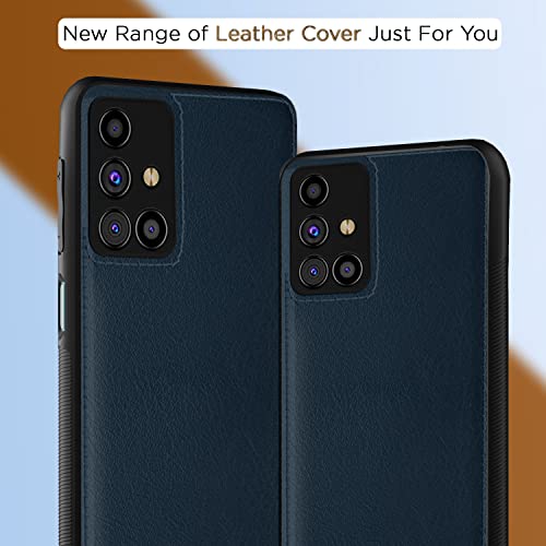 Image of Pikkme Samsung Galaxy M31s Back Cover | Flexible Pu Leather | Full Camera Protection | Raised Edges | Super Soft-Touch | Bumper Case for Samsung Galaxy M31s (Blue)
