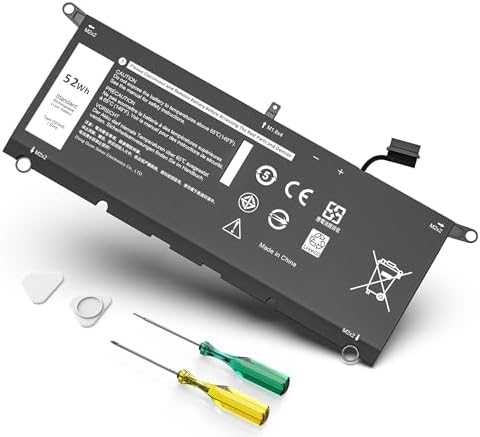 52WH 7.6V DXGH8 Laptop Battery Compatible with Dell XPS 13 9370 9...