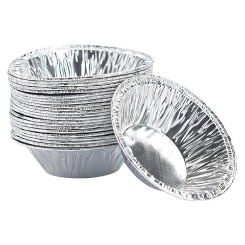 食品アルミ箔 ミニタルトカップ 100枚 直径8.3cm 耐油性 使い捨て オーブン調理可能 お菓子作り 焼き菓子 家庭用 業務用 パーティー 持ち帰り ケーキ プリン 取り分け 小分け 製菓道具 ベーキング