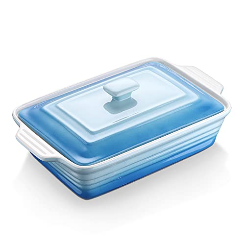 LOVECASA Rechteckige Auflaufform aus Steingut, 4500 ml, Lasagneform mit...