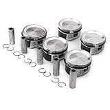 HZMehi Engine Parts STD 5pcs Pistons & Rings Set Compatible with Volvo C30 C70 S40 S60 S80 V50 V70 XC90 2.5L L5 Gas DOHC 2.5T 2.5 L T 2003-2013