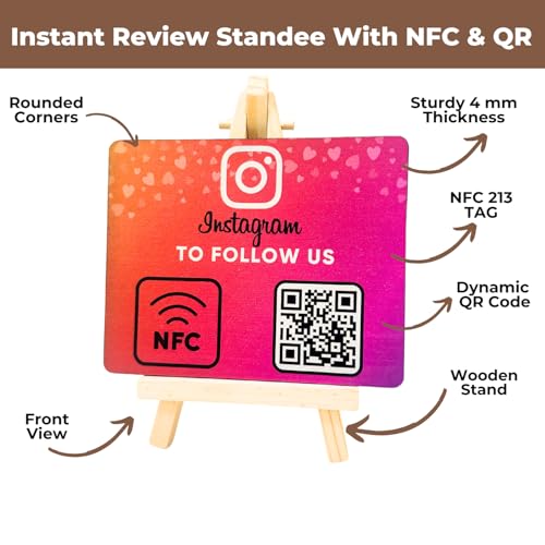 tinydabba Wooden Instagrm NFC Standee with QR Code by tinydabba - 4