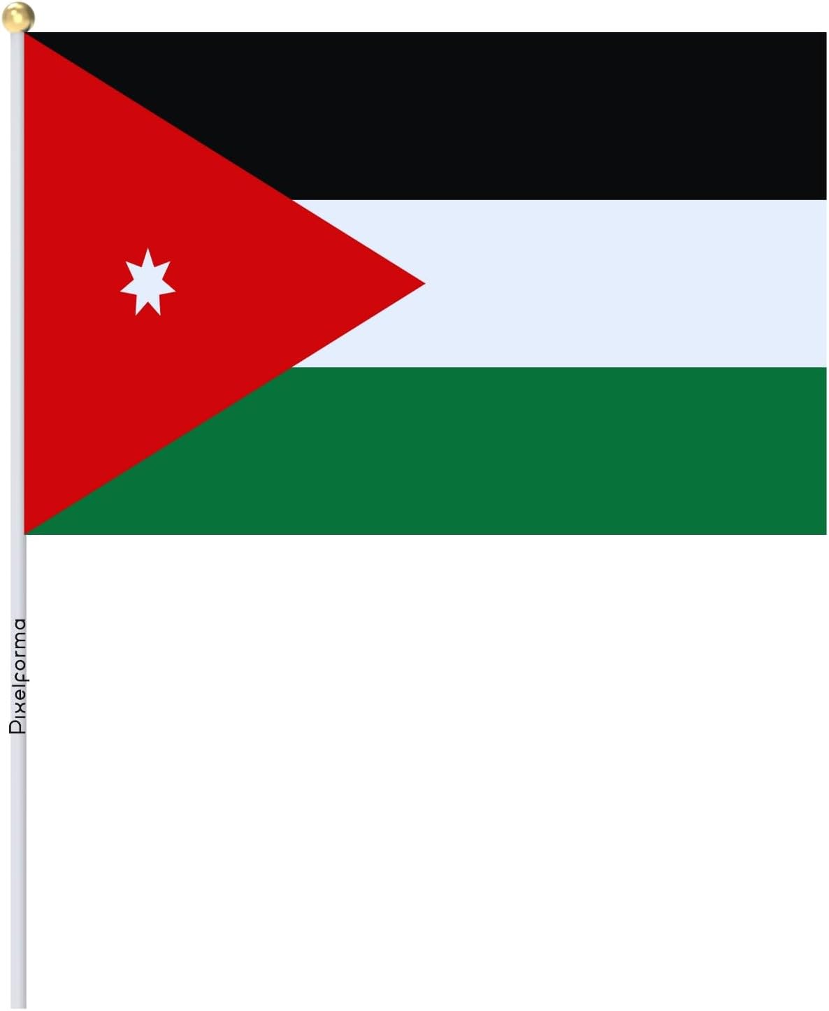 Pack of 50 Mini Jordan Flag in Various Sizes 14 x 21 cm