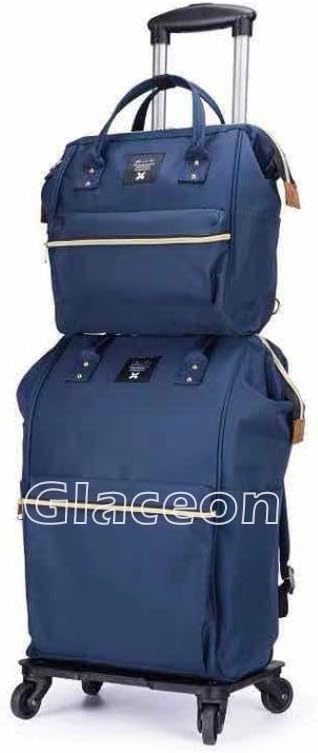 Glaceon Rolling Backpack + Duffle Bag Travel Laptop Backpack,Carry-on Trolley, 4 Wheels, Luggage School Bags, Suitcase Business Bag|| Set of 2 ||
