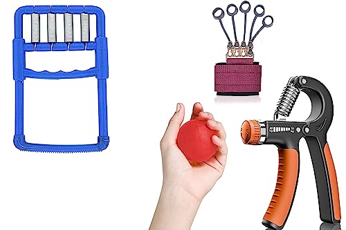 Image of MCP Healthcare Home Fitness Exerciser Kit - Adjustable Hand Grip & Arm Strength Tools for All Levels, Stress & Pain Relief, Multi-Color
