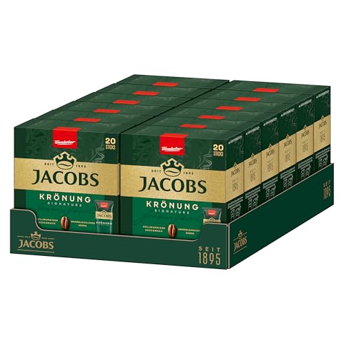 Jacobs Krönung löslicher Bohnenkaffee als Stick Instant Kaffee 12 x 20 Einzelportion à 1 8 g für 240 Getränke