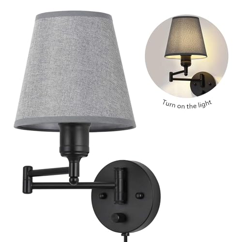 Luz de Pared con Interruptor vintage regulable en blanco para lectura y dormitorio confortable 2