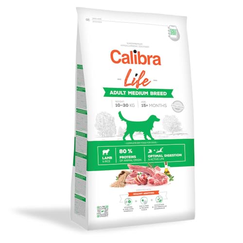CALIBRA Dog Life Adult Medium Breed Cordero, 12 kg