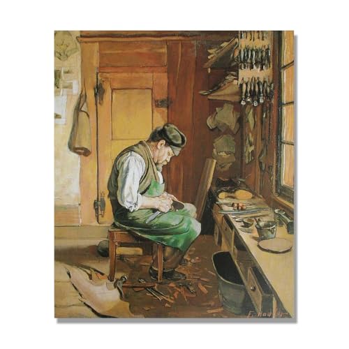 Reproductions de tableaux de maître Ferdinand Hodler impression toile premium Shoemaker 60x72cm