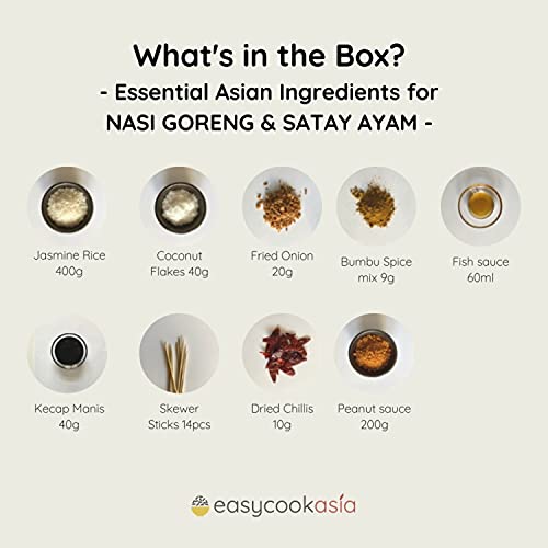 EasyCookAsia EasyCookAsia Bali Combo Kochbox I Indonesische Kochbox für 2 Personen I Perfekt für Kochanfänger oder zum Verschenken