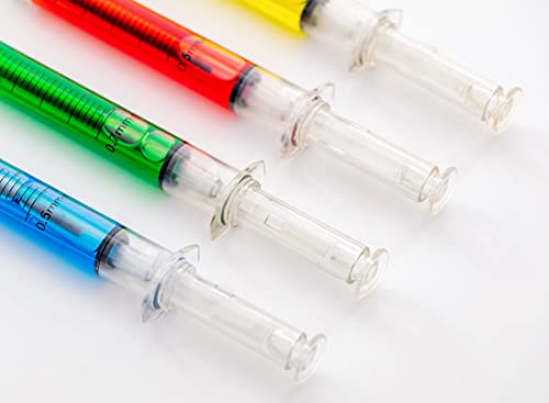 Swtool 40Pcs Syringe Ballpoint Pen Assorted Colors Syringe Shape Pen Novelty Pen For Nurses,Imaginary Doctor Play,Nursing Student Party Favor Gifts #TOP3