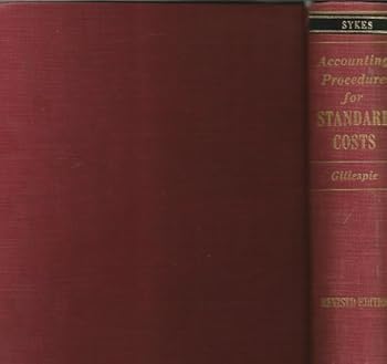 Hardcover Accounting procedure for standard costs Book