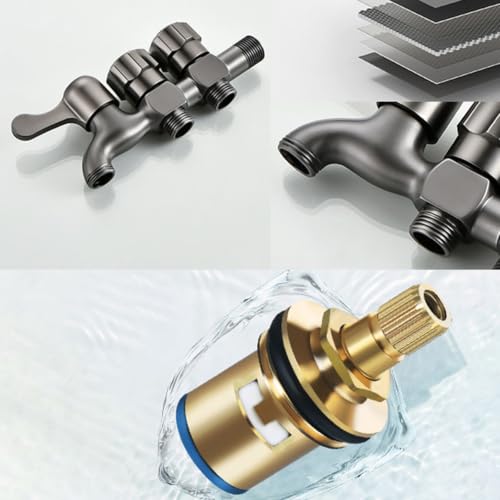 Grifo de lavadora de 3 vías ideal para conectar lavadora e inodoro a la vez 5