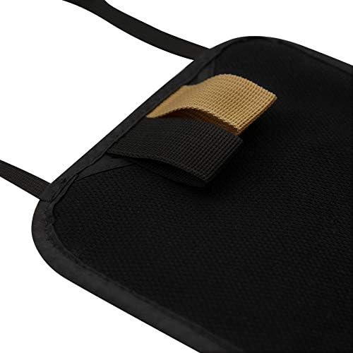 WILLWELL SPORT Neck Wallet  RFID Blocking Waterproof Travel Pouch  Hidden Anti-theft Festival Passport Holder  Flat Neck Pouch -Black
