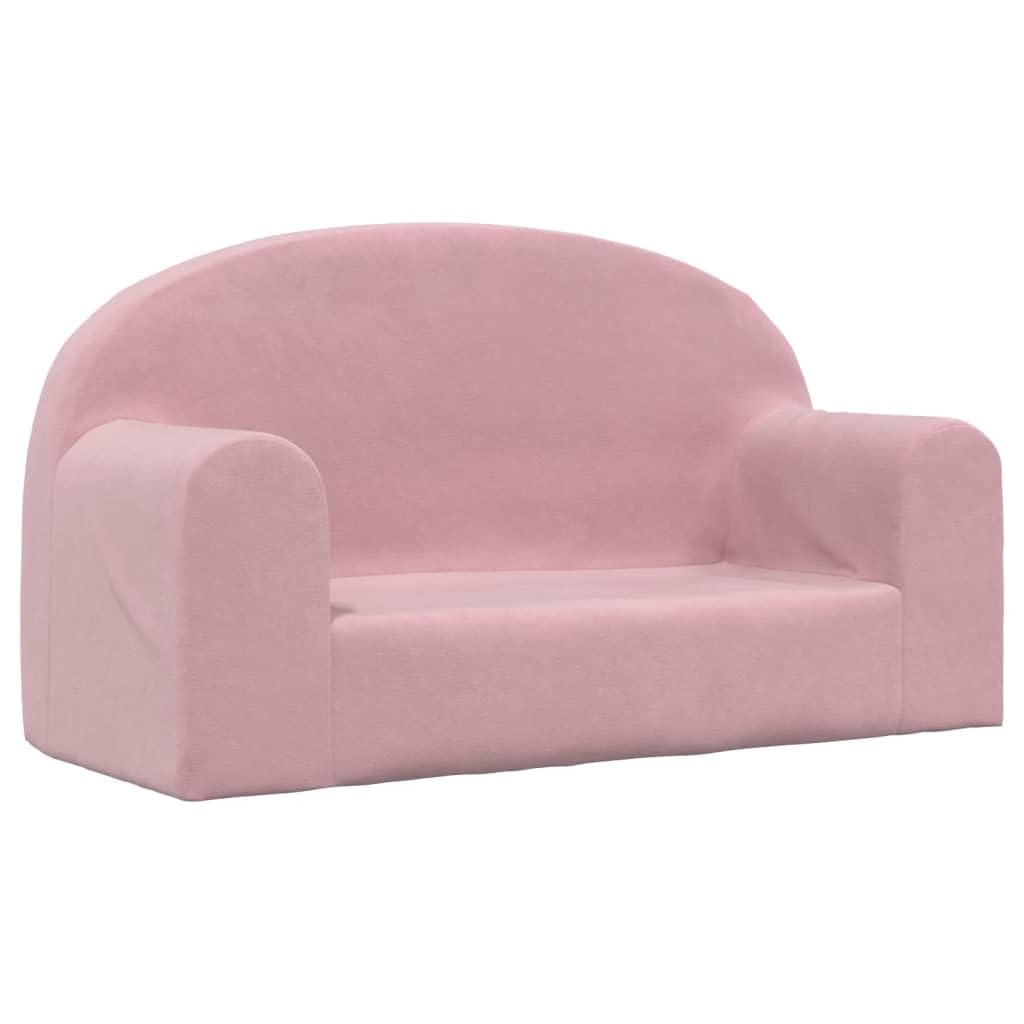 Genérico Sofá para niños de 2 plazas Felpa Suave Rosa,Mobiliario,Mobiliario para bebés y niños pequeños,357015
