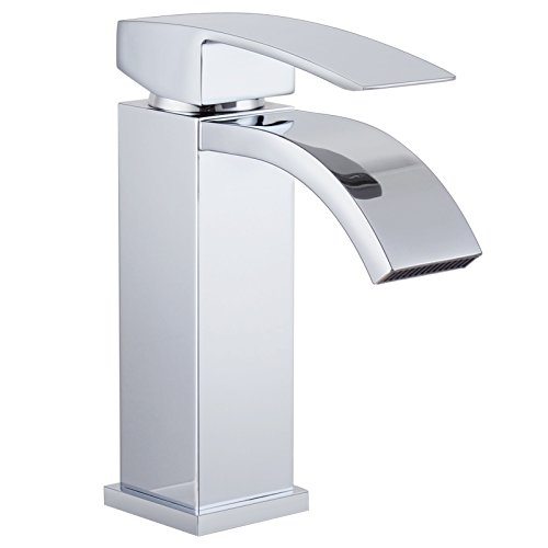 Robinet cascade pour lavabo en cuivre MOCHAMIK - Mitigeur eau chaude et froide de salle de bains