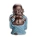 Estatua de Buda Púrpura de arena Tiny estatua linda de Buda Monk Estatuilla creativa del bebé Crafts muñecas ornamentos del regalo de la obra clásica china delicadas artes de cerámica y manualidades A